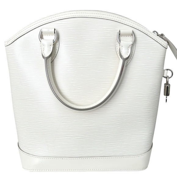 LOUIS VUITTON Vintage Ivory White Epi Leather Lockit Vertical Bag - Picture 2 of 16